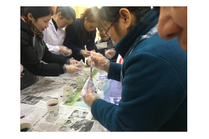 【阳光公益·井岗站】“手工扎染活动”丰“老年业余生活”活动